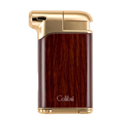 COLIBRI Pacific Pfeifenfeuerzeug Wood Gold